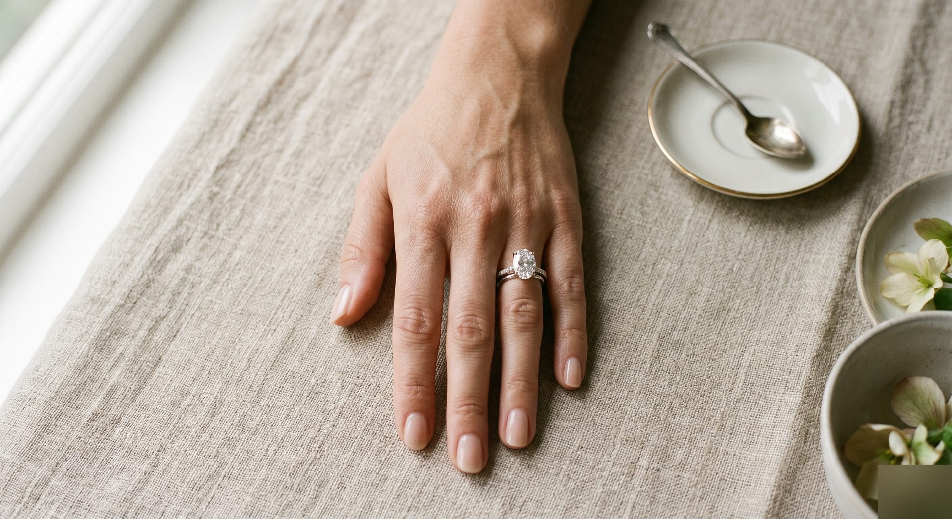 Solitaire — oval cut